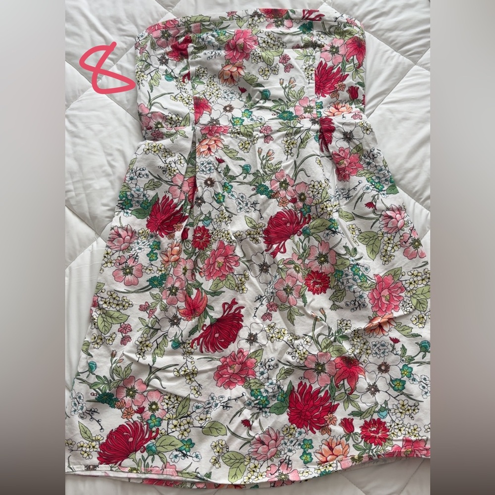 Floral Strapless Dress